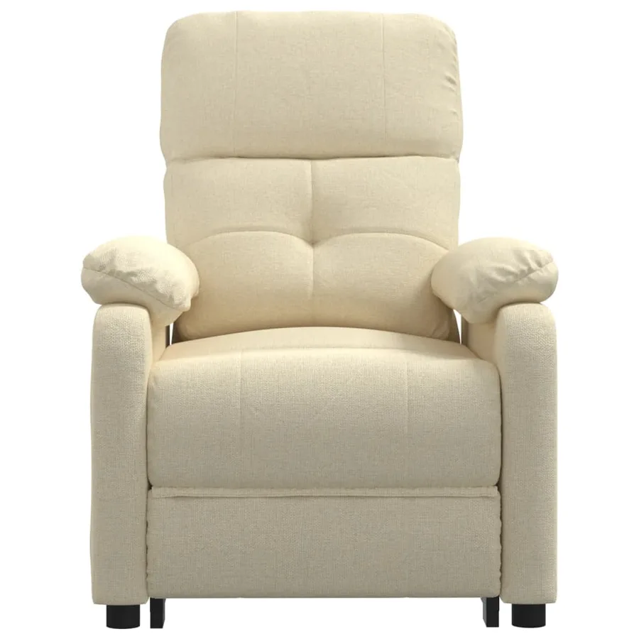Fauteuil inclinable électrique Crème Tissu - 4