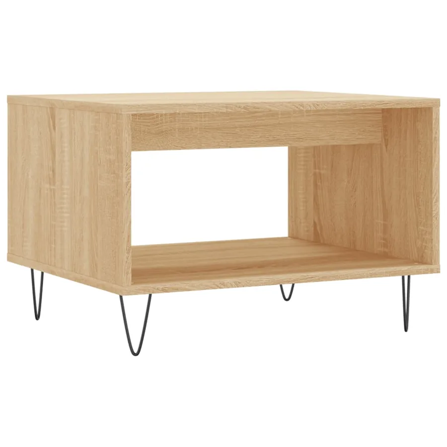 Table basse chêne sonoma 60x50x40 cm bois d'ingénierie - 2