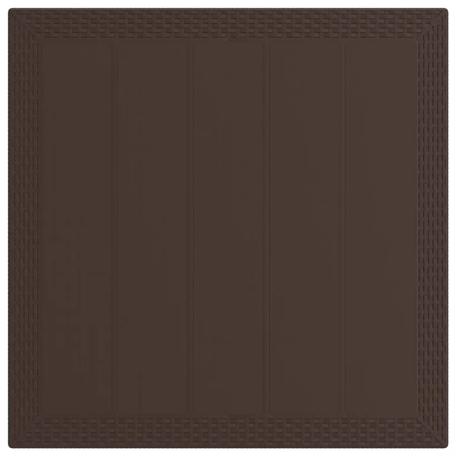 Ensemble de salle à manger pour jardin 3 pcs Marron et crème PP - 7