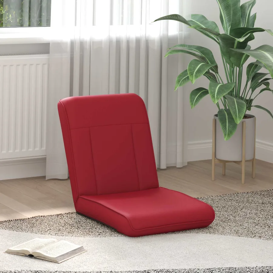 Fauteuil de sol ajustable Bordeaux Simili cuir