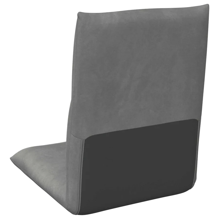 Fauteuil de sol ajustable Gris foncé Velours - 6