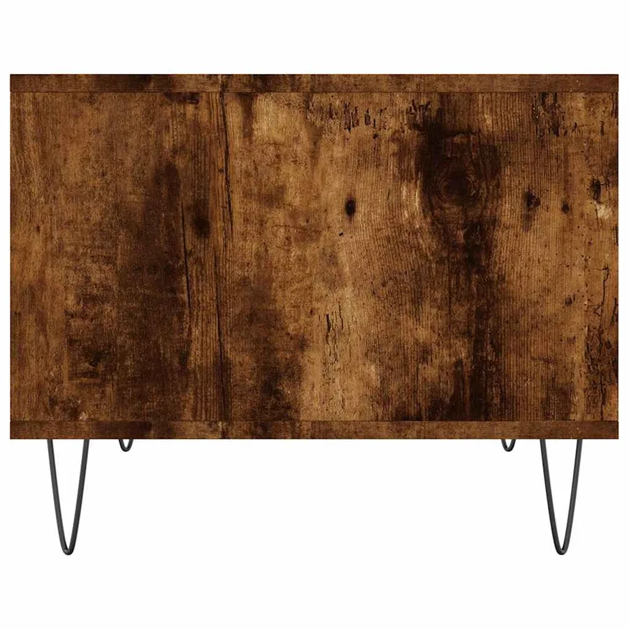 Table basse chêne fumé 60x50x40 cm bois d'ingénierie - 5
