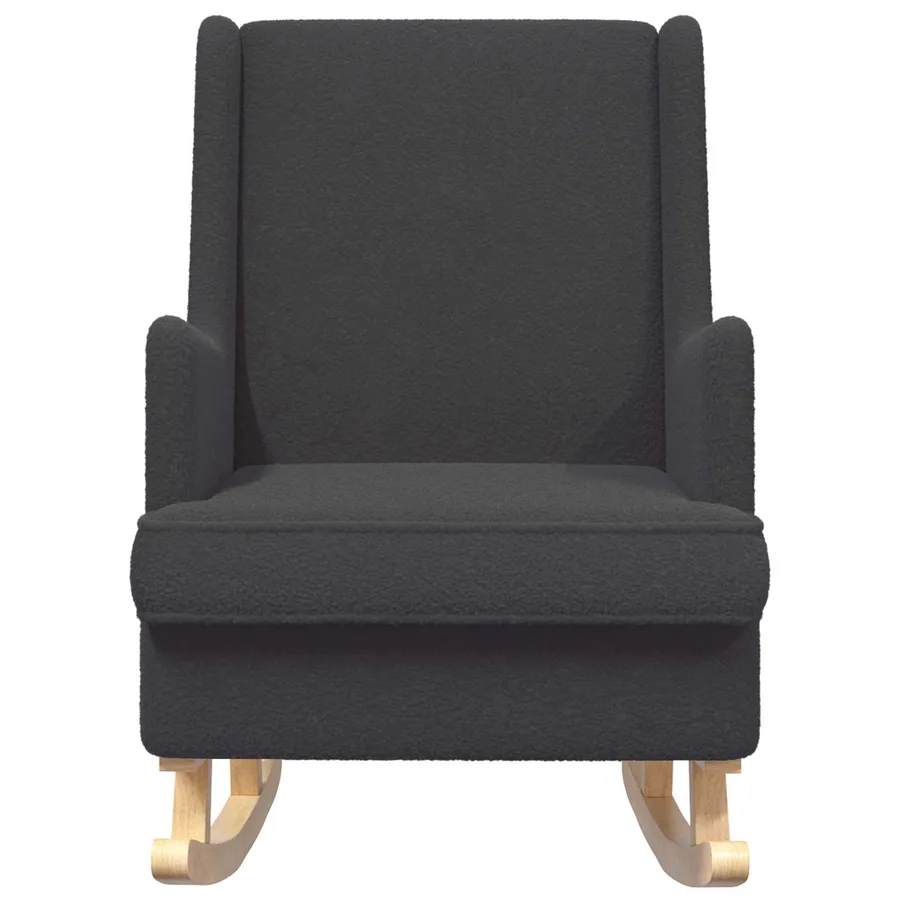 Chaise à bascule Gris foncé 62 x 80 x 85 cm Bouclé - 4