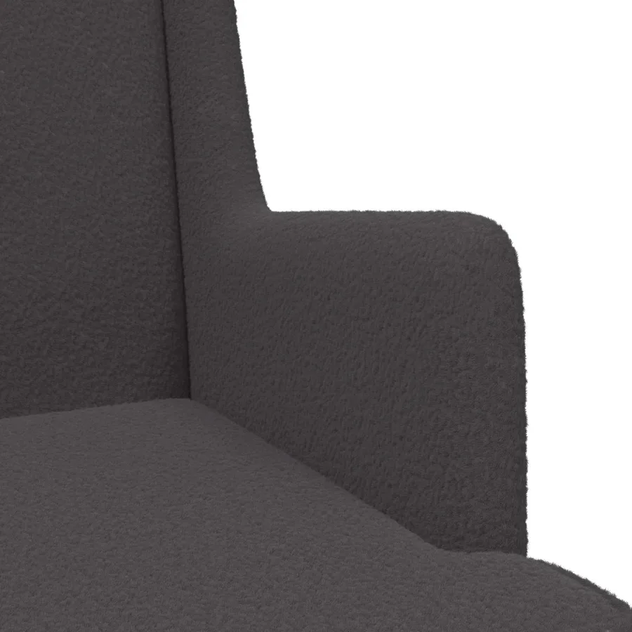 Chaise à bascule Gris foncé 62 x 80 x 85 cm Bouclé - 7