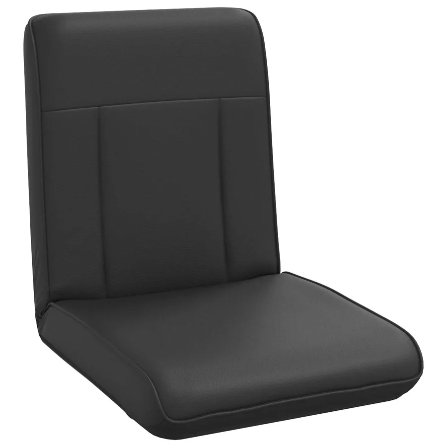 Fauteuil de sol ajustable Noir Simili cuir - 2