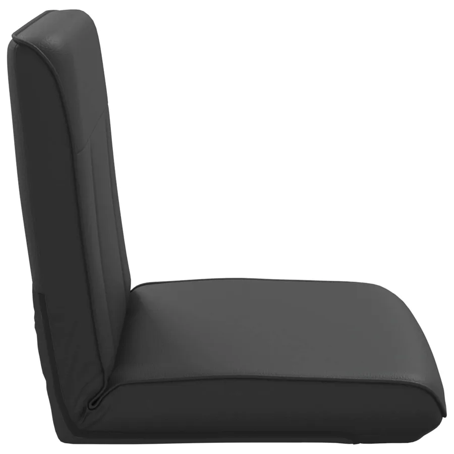 Fauteuil de sol ajustable Noir Simili cuir - 5