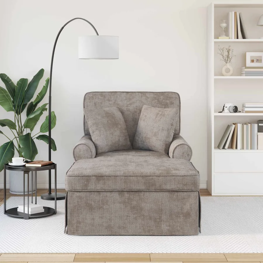 Chaise lounge avec jupe Sable 157 x 91 x 91 cm ARES - 3