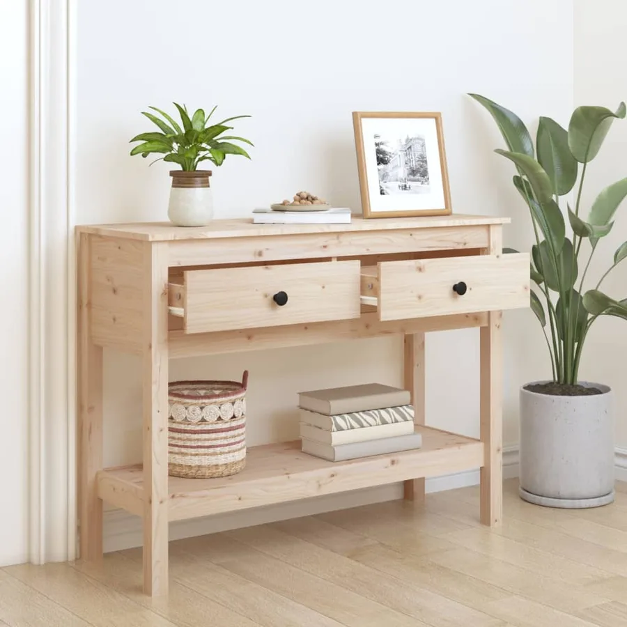 Table console 100x35x75 cm Bois massif de pin - 3