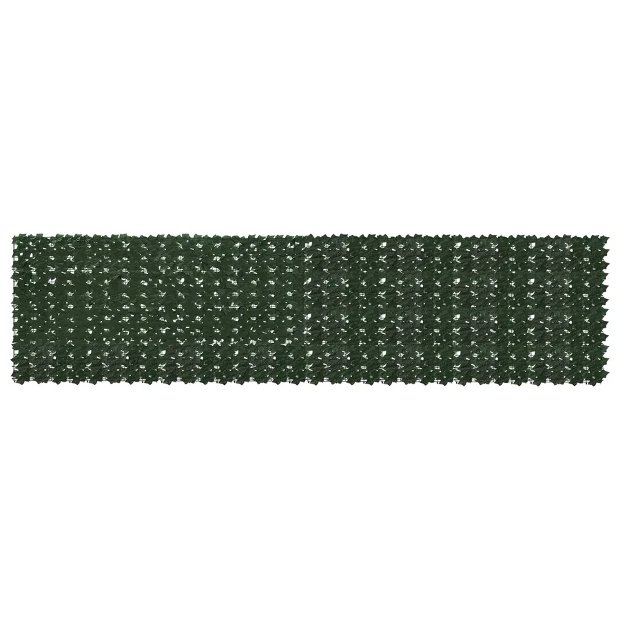 Écran de balcon avec feuilles Vert foncé 400 x 100 cm
