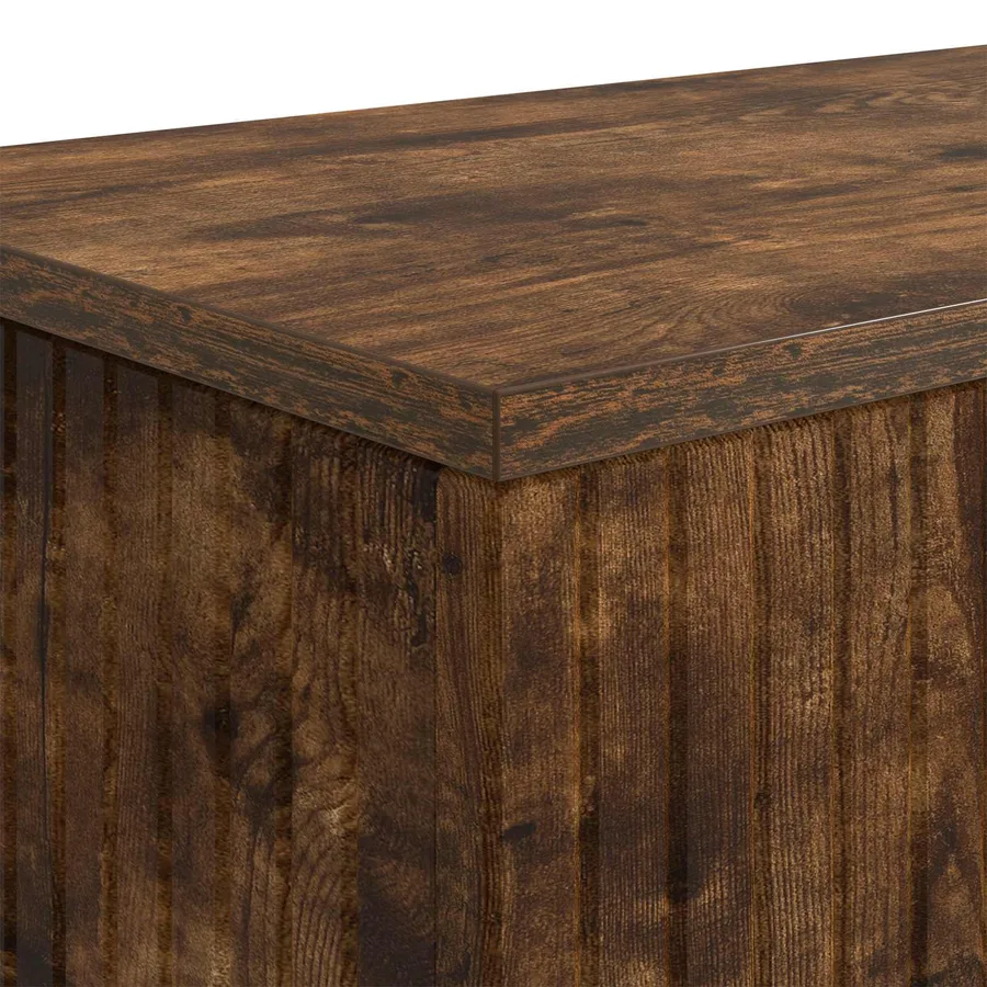 Table console Chêne Fumé 101 x 29 x 74 cm Bois d’ingénierie - 8