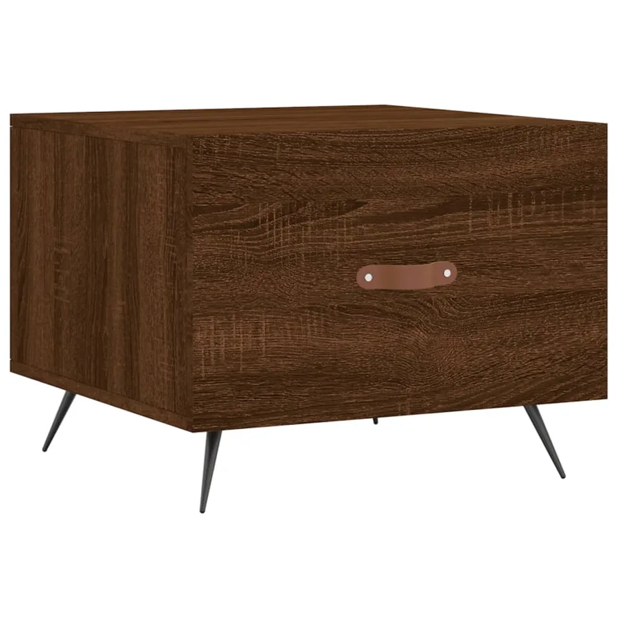 Table basse Chêne marron 50x50x40 cm Bois d'ingénierie - 2