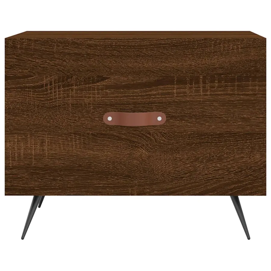 Table basse Chêne marron 50x50x40 cm Bois d'ingénierie - 5