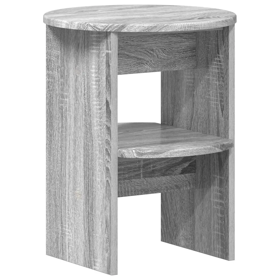 Meuble d'appoint Gris Sonoma Ø40 x 50 cm Bois d’ingénierie - 2