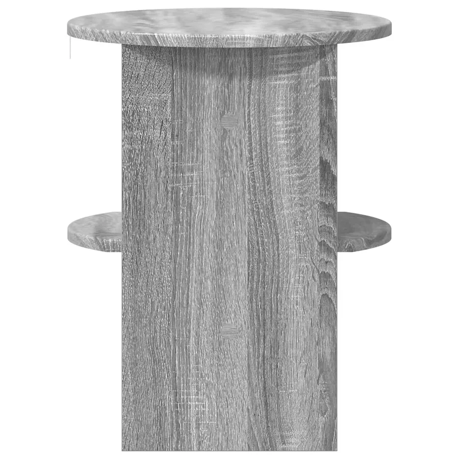 Meuble d'appoint Gris Sonoma Ø40 x 50 cm Bois d’ingénierie - 5