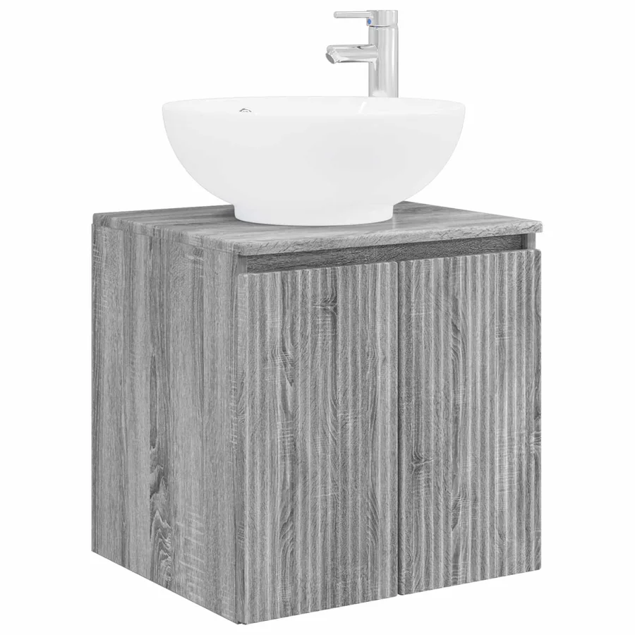Vanité de lavabo mural Sonoma gris 49,5 x 44,5 x 65 cm - 2