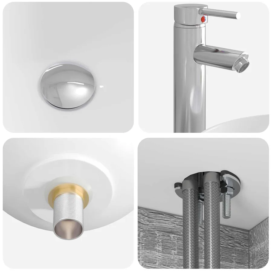 Vanité de lavabo mural Sonoma gris 49,5 x 44,5 x 65 cm - 7