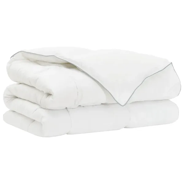 Ensemble de couette et oreillers de lit Blanc 155 x 220 cm