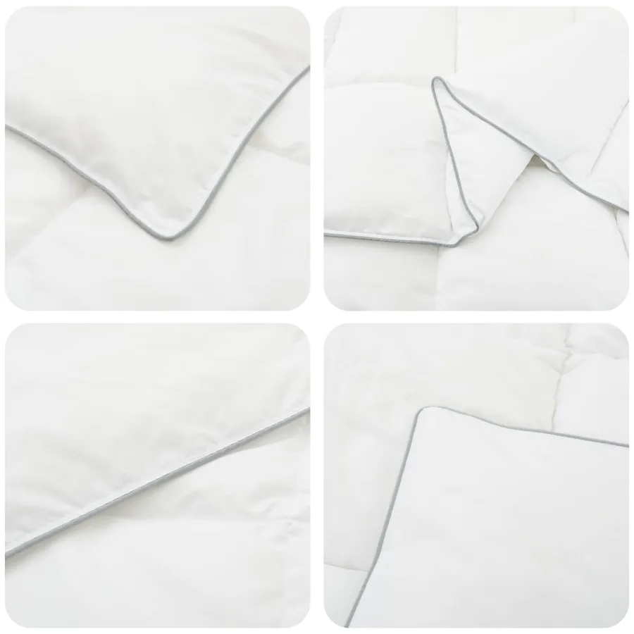 Ensemble de couette et oreillers de lit Blanc 155 x 220 cm - 5