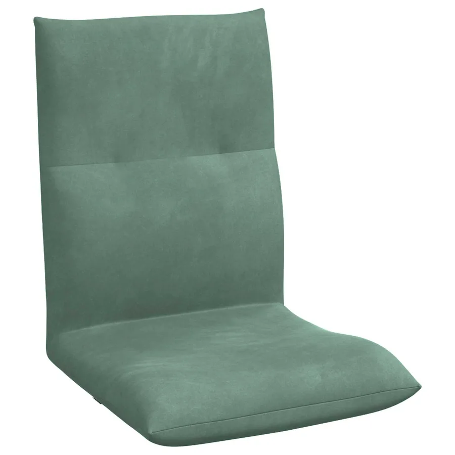 Fauteuil de sol ajustable Vert Mer Velours - 2