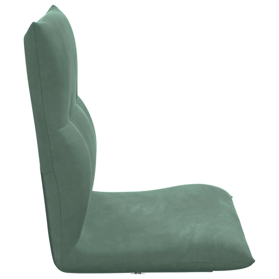 Fauteuil de sol ajustable Vert Mer Velours - 5
