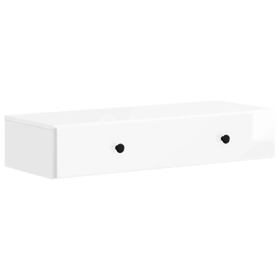 Table d'appoint murale Blanc brillant 87,5 x 34,5 x 17 cm - 2