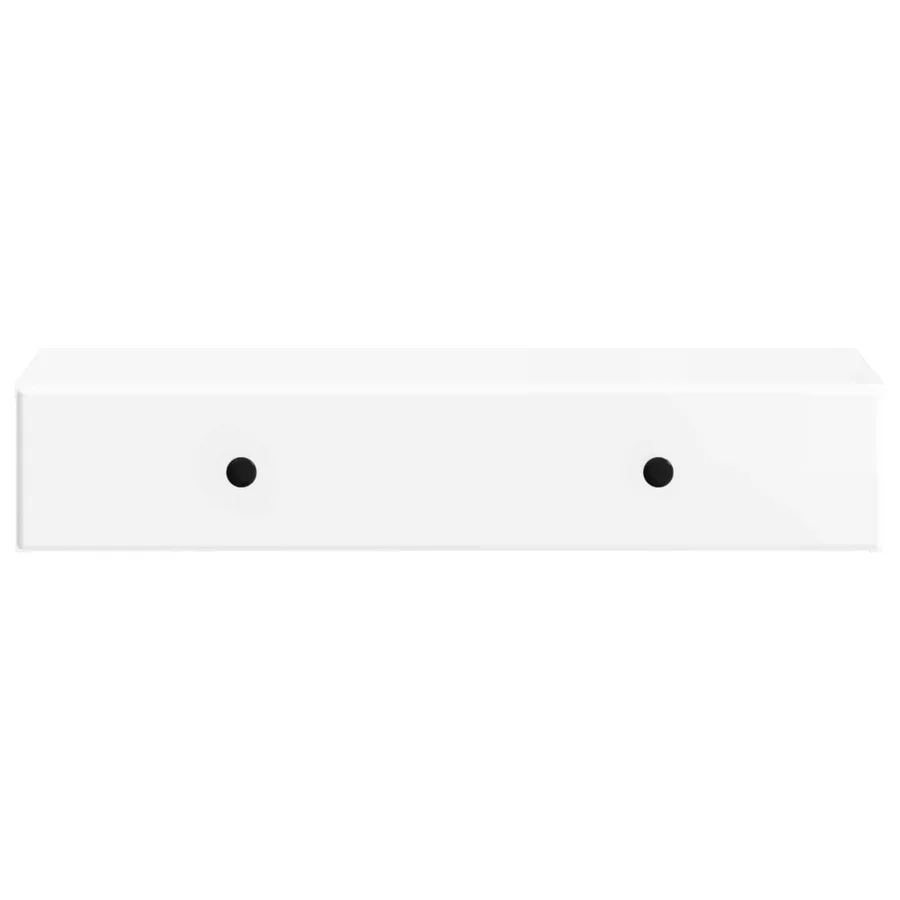 Table d'appoint murale Blanc brillant 87,5 x 34,5 x 17 cm - 5