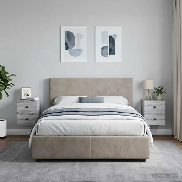 Cabinet de chevet mural 2 pcs Sonoma gris 34,5 x 33 x 40 cm