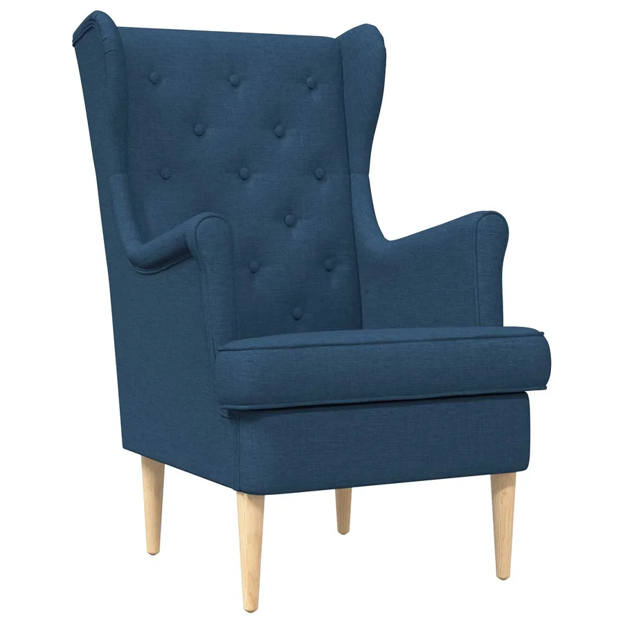 Fauteuil Bleu Tissu - 2