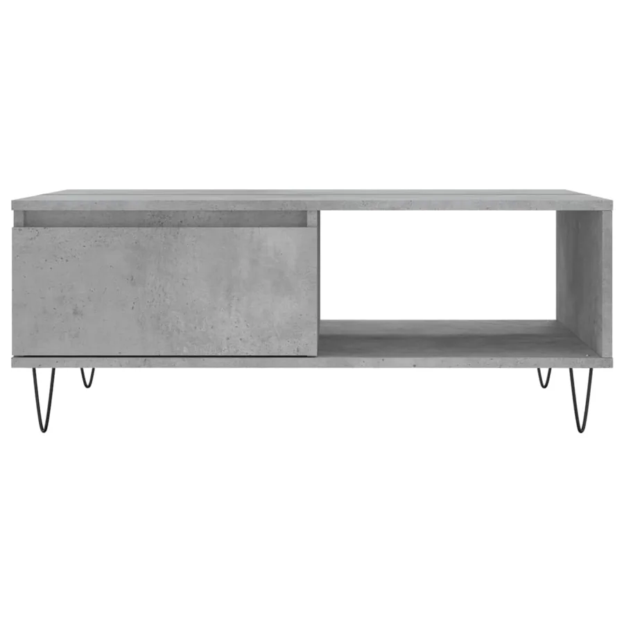 Table basse gris béton 90x60x35 cm bois d'ingénierie - 5