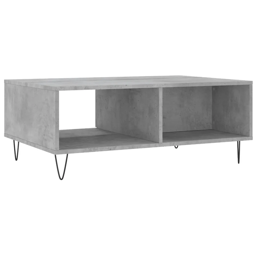Table basse gris béton 90x60x35 cm bois d'ingénierie - 8
