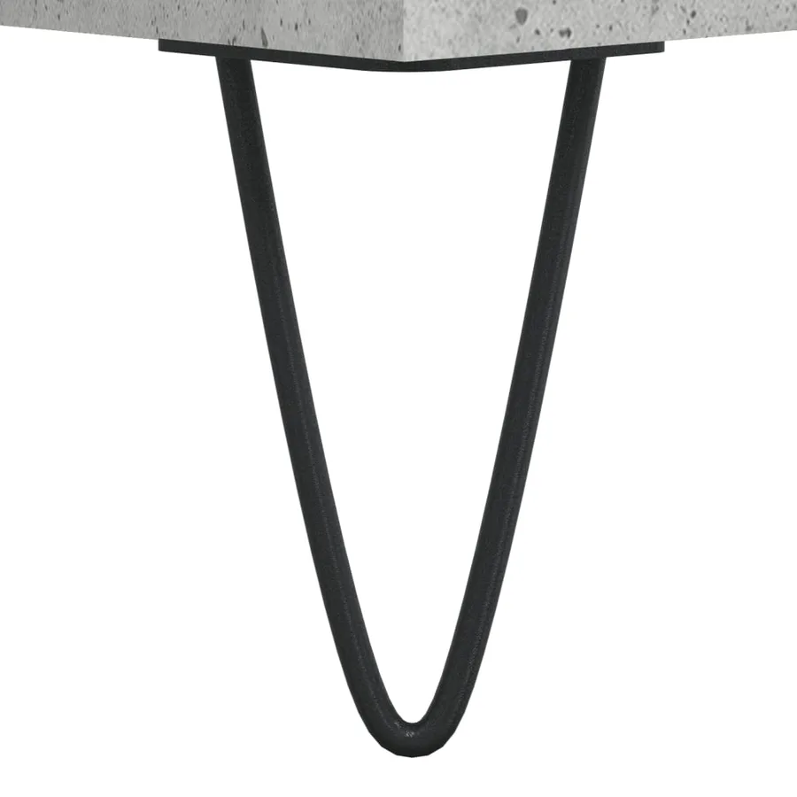 Table basse gris béton 90x60x35 cm bois d'ingénierie - 9