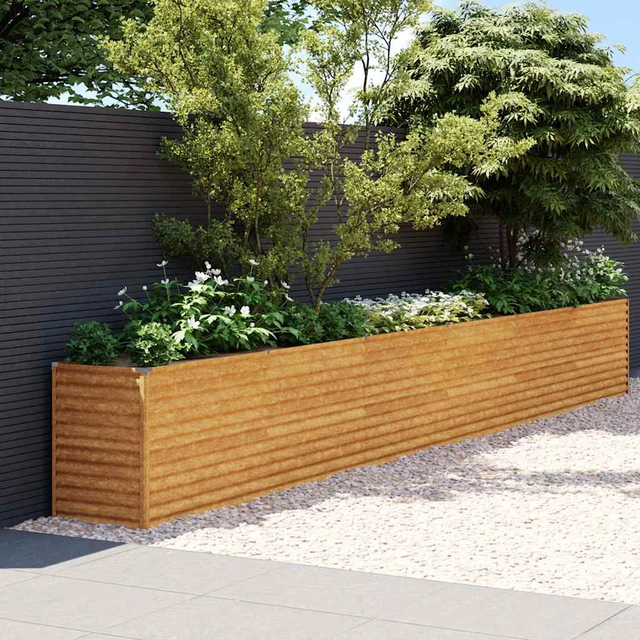 Jardinière surélevée 578 x 50 x 69 cm Acier Corten