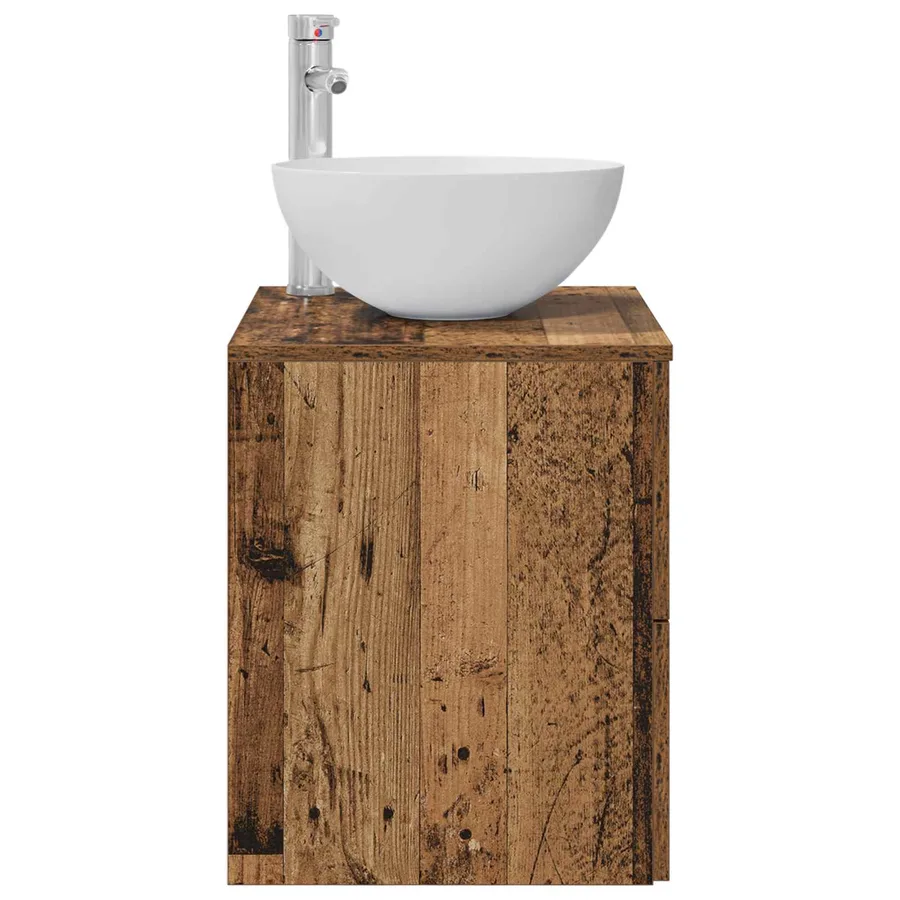 Vanité de lavabo mural Bois ancien 49,5 x 41 x 64,5 cm - 4