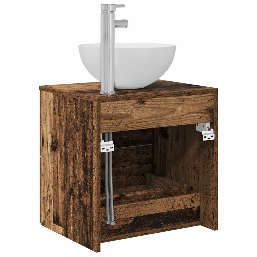 Vanité de lavabo mural Bois ancien 49,5 x 41 x 64,5 cm - 5