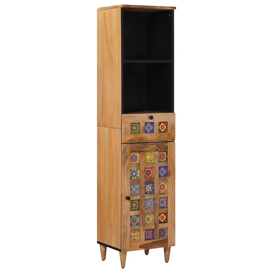 Ensemble de mobilier de salle de bain avec tiroir 3 pcs Naturel - 5