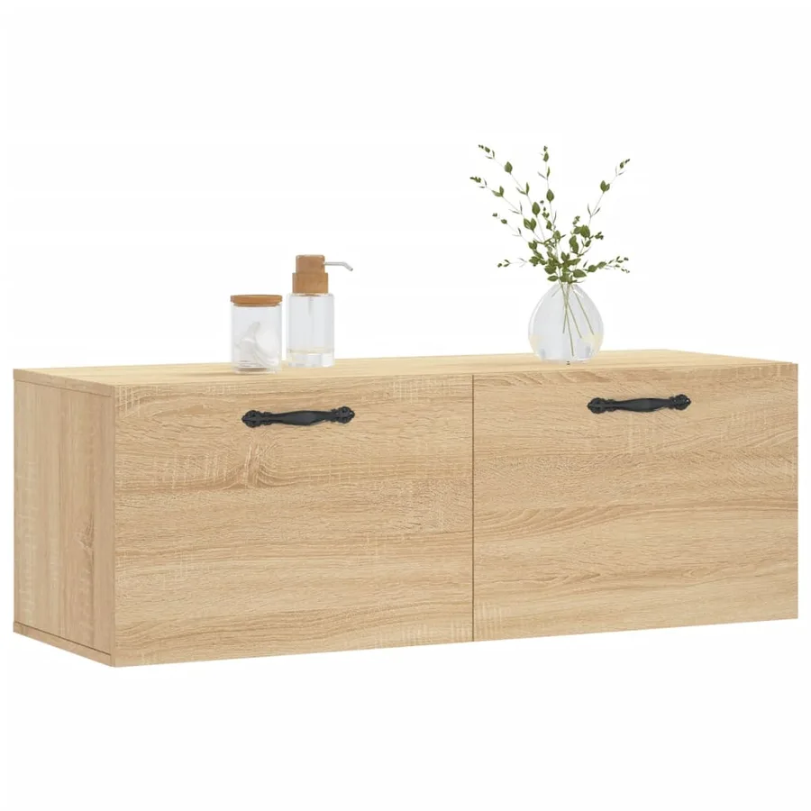 Armoire murale chêne sonoma 100x36,5x35 cm bois d'ingénierie - 9