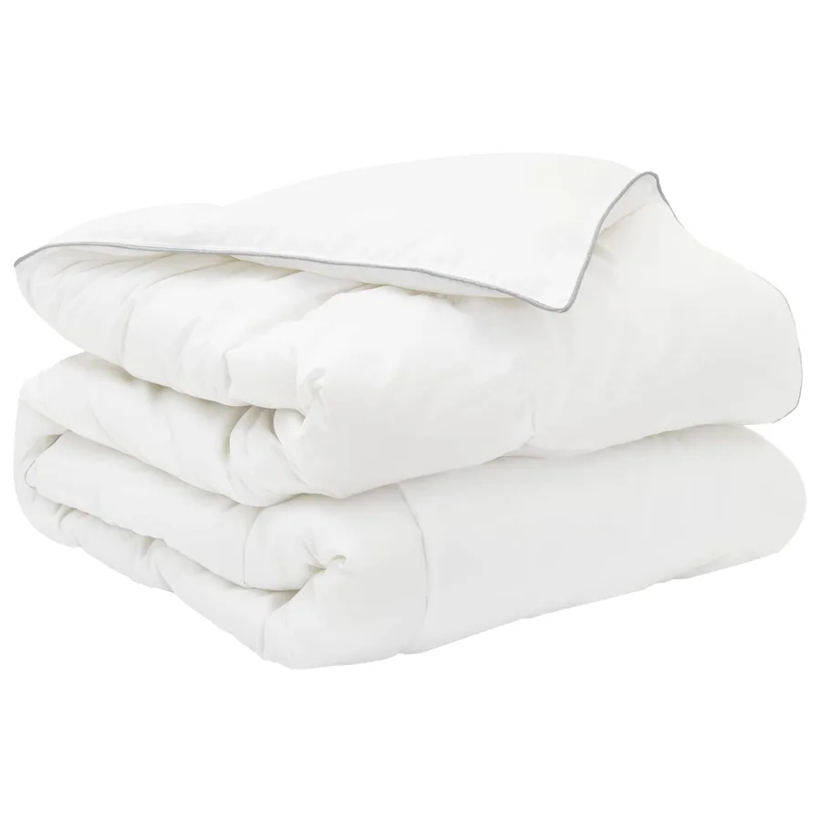 Ensemble de couette Blanc 135 x 220 cm Coton, Bambou, Polyester - 2