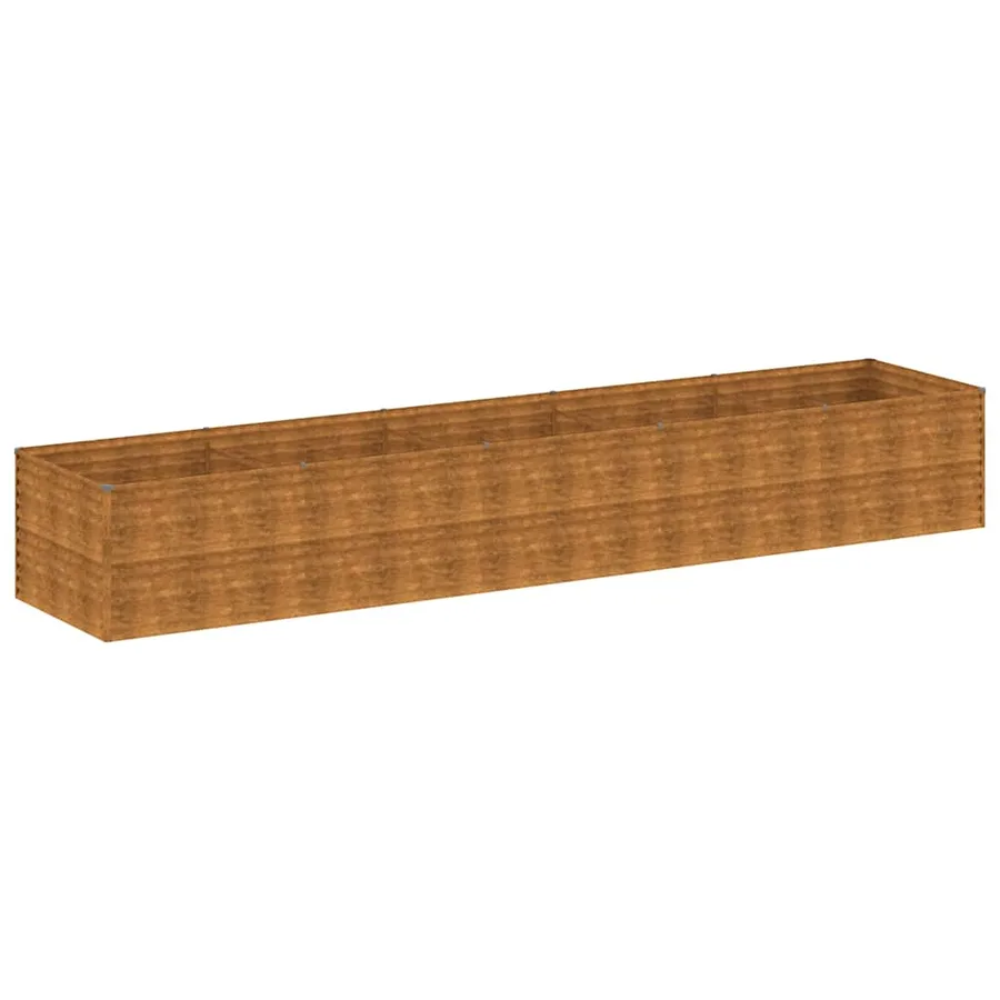 Lit surélevé de jardin 479x100x69 cm acier corten - 2