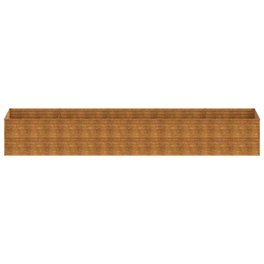 Lit surélevé de jardin 479x100x69 cm acier corten - 9