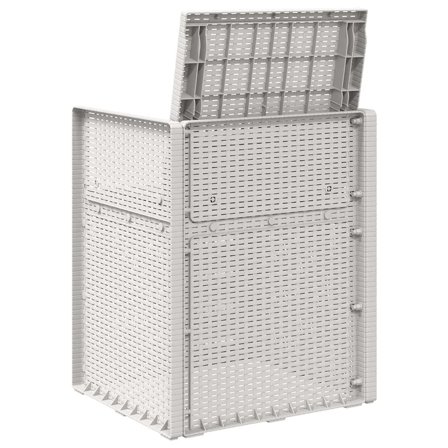 Chaises de jardin salle à manger 2 pcs Blanc et gris clair PP - 7
