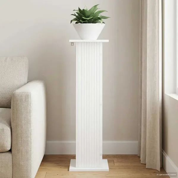 Support de Plante Blanc 30,5 x 30 x 100,5 cm Bois d'ingénierie