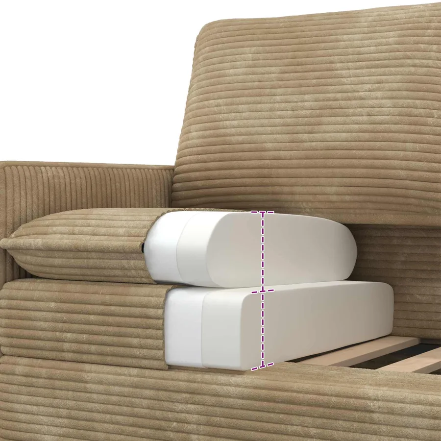 Canapé Taupe 76 x 81 x 87,5 cm Polyester - 7