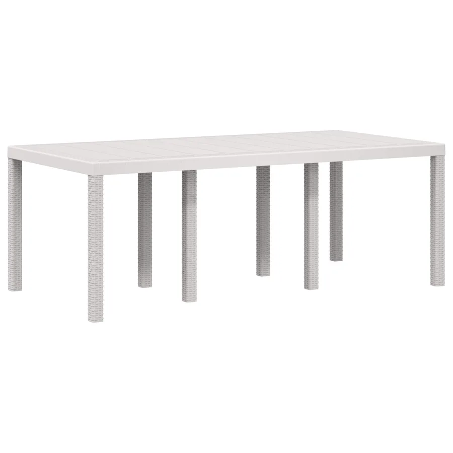 Ensemble de salle à manger pour jardin 7 pcs Blanc et taupe PP - 5