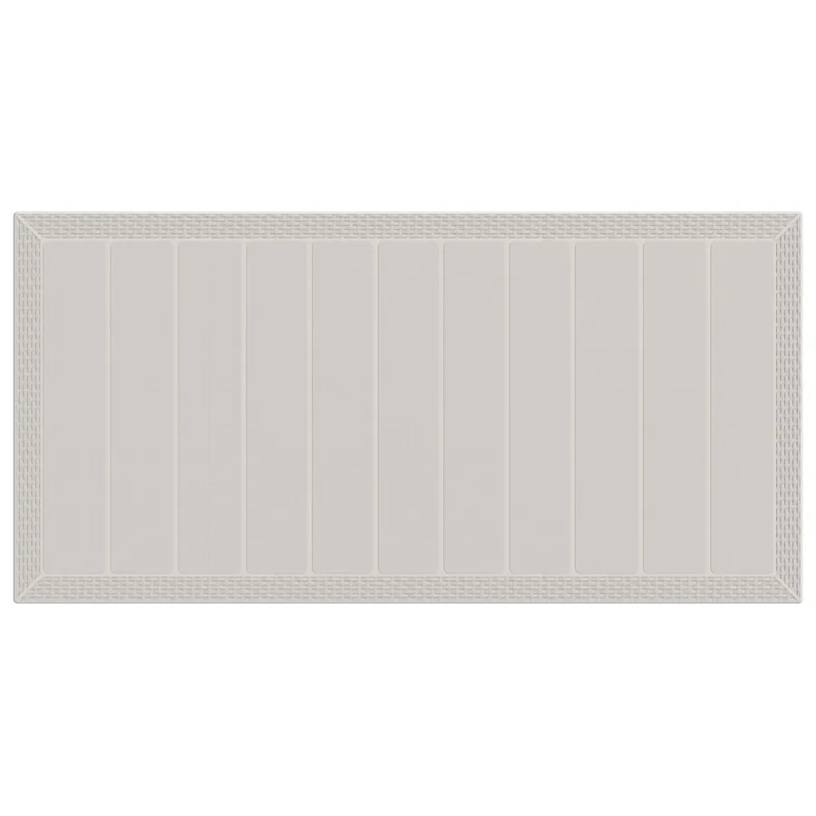 Ensemble de salle à manger pour jardin 7 pcs Blanc et taupe PP - 7