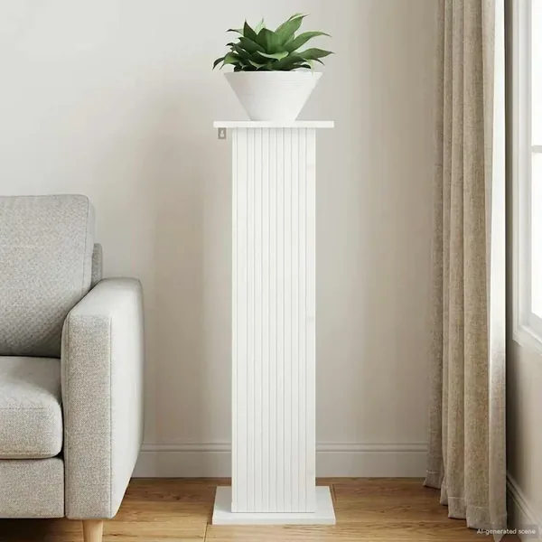 Support de Plante Blanc brillant 30,5 x 30 x 100,5 cm