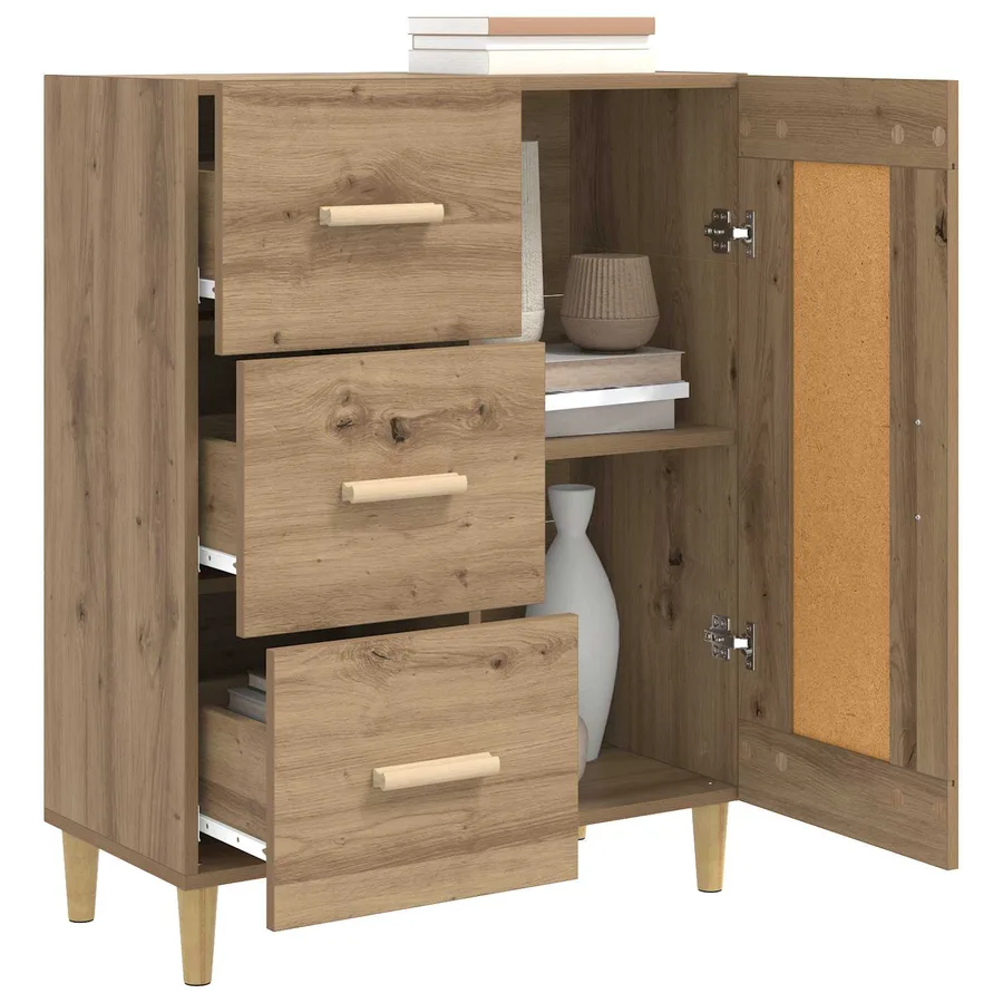 Buffet Chêne artisanal 69,5 x 34 x 90 cm Bois d'ingénierie - 3