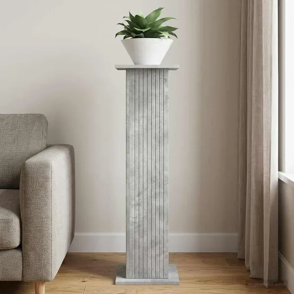 Support de Plante Gris béton 30,5 x 30 x 100,5 cm