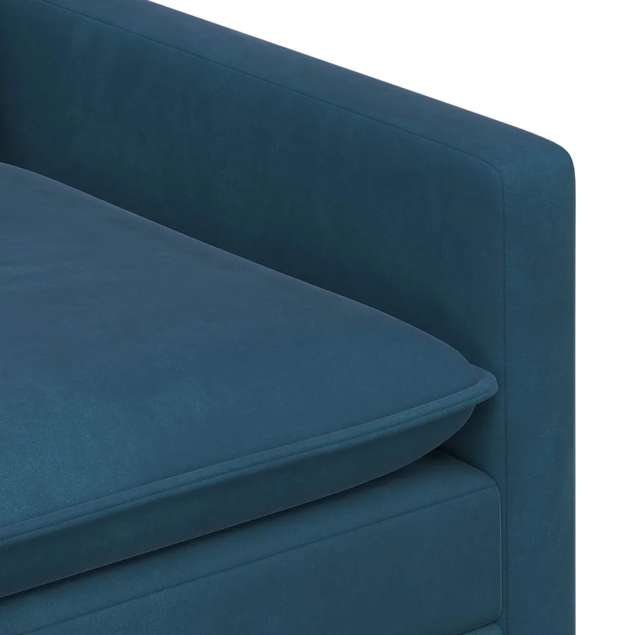 Canapé Bleu 126 x 81 x 87,5 cm Velours - 6