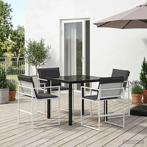 Ensemble de salle à manger pour jardin 5 pcs