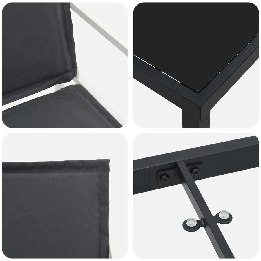 Ensemble de salle à manger pour jardin 5 pcs - 7
